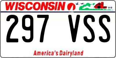 WI license plate 297VSS