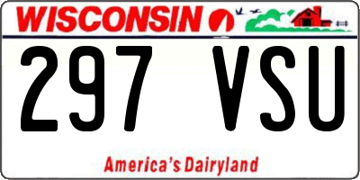 WI license plate 297VSU