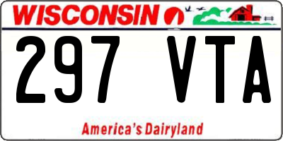 WI license plate 297VTA