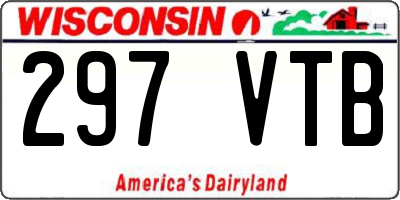 WI license plate 297VTB