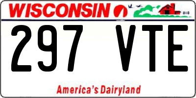 WI license plate 297VTE