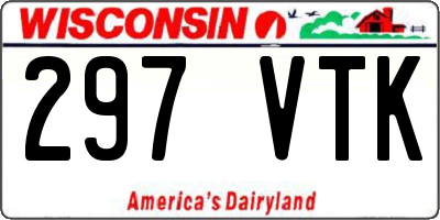 WI license plate 297VTK