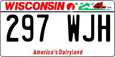 WI license plate 297WJH