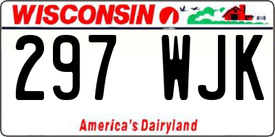 WI license plate 297WJK