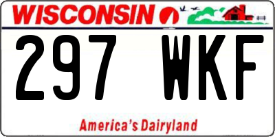 WI license plate 297WKF