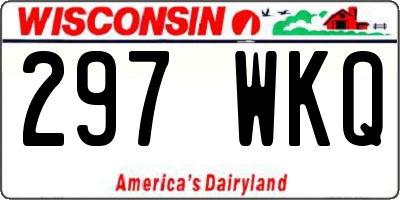 WI license plate 297WKQ