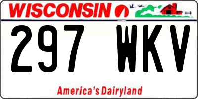 WI license plate 297WKV