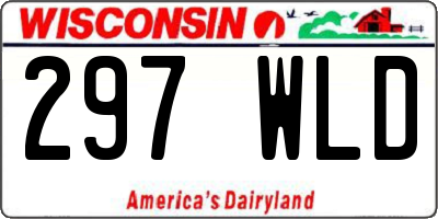 WI license plate 297WLD