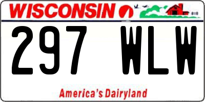 WI license plate 297WLW