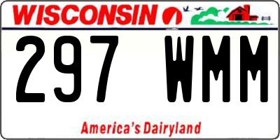 WI license plate 297WMM