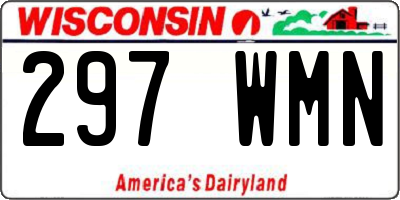 WI license plate 297WMN