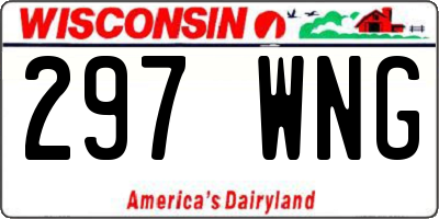 WI license plate 297WNG