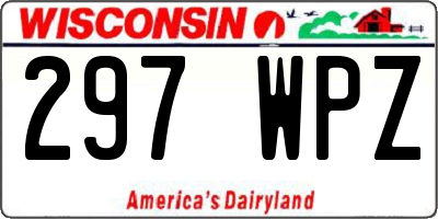 WI license plate 297WPZ