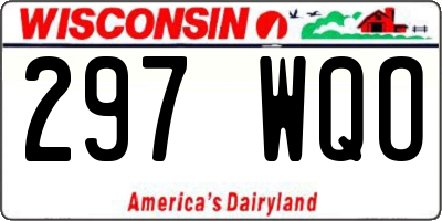 WI license plate 297WQO