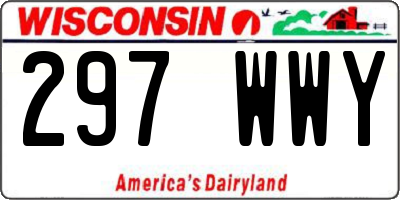 WI license plate 297WWY