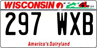 WI license plate 297WXB