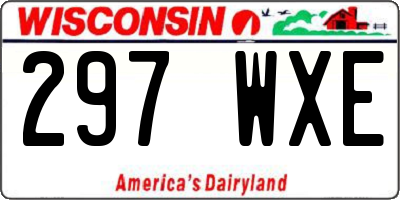 WI license plate 297WXE