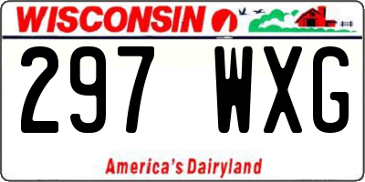 WI license plate 297WXG