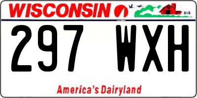 WI license plate 297WXH