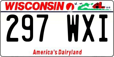 WI license plate 297WXI