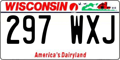 WI license plate 297WXJ