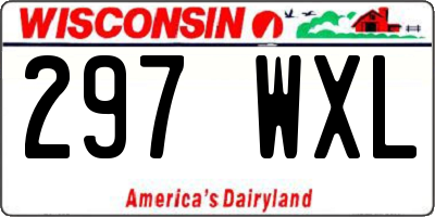 WI license plate 297WXL