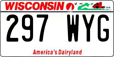 WI license plate 297WYG