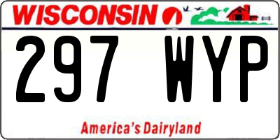 WI license plate 297WYP