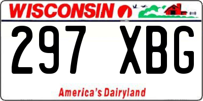 WI license plate 297XBG
