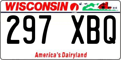 WI license plate 297XBQ