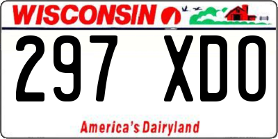 WI license plate 297XDO