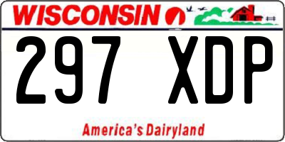 WI license plate 297XDP