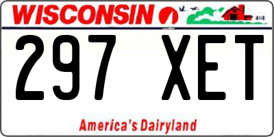 WI license plate 297XET
