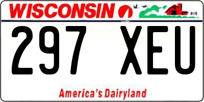 WI license plate 297XEU