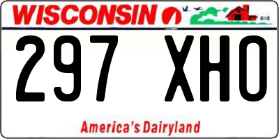 WI license plate 297XHO