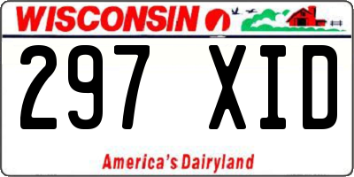 WI license plate 297XID