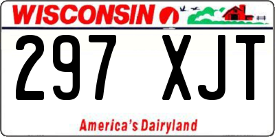 WI license plate 297XJT