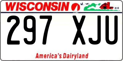 WI license plate 297XJU