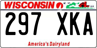 WI license plate 297XKA