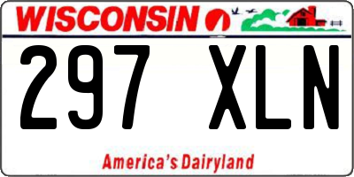 WI license plate 297XLN