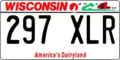 WI license plate 297XLR