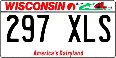 WI license plate 297XLS