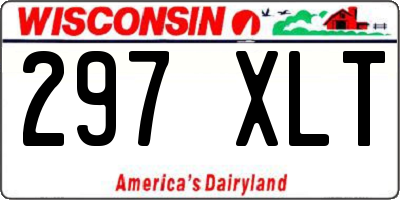 WI license plate 297XLT