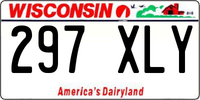 WI license plate 297XLY