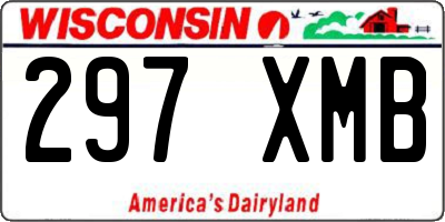 WI license plate 297XMB