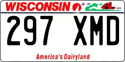 WI license plate 297XMD