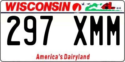 WI license plate 297XMM