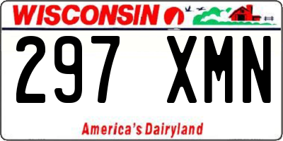 WI license plate 297XMN