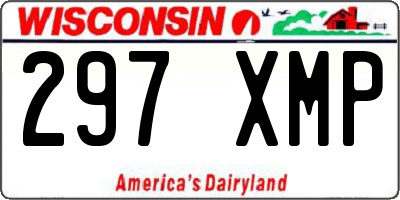 WI license plate 297XMP