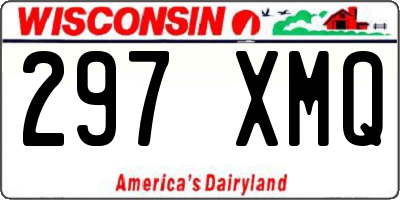 WI license plate 297XMQ